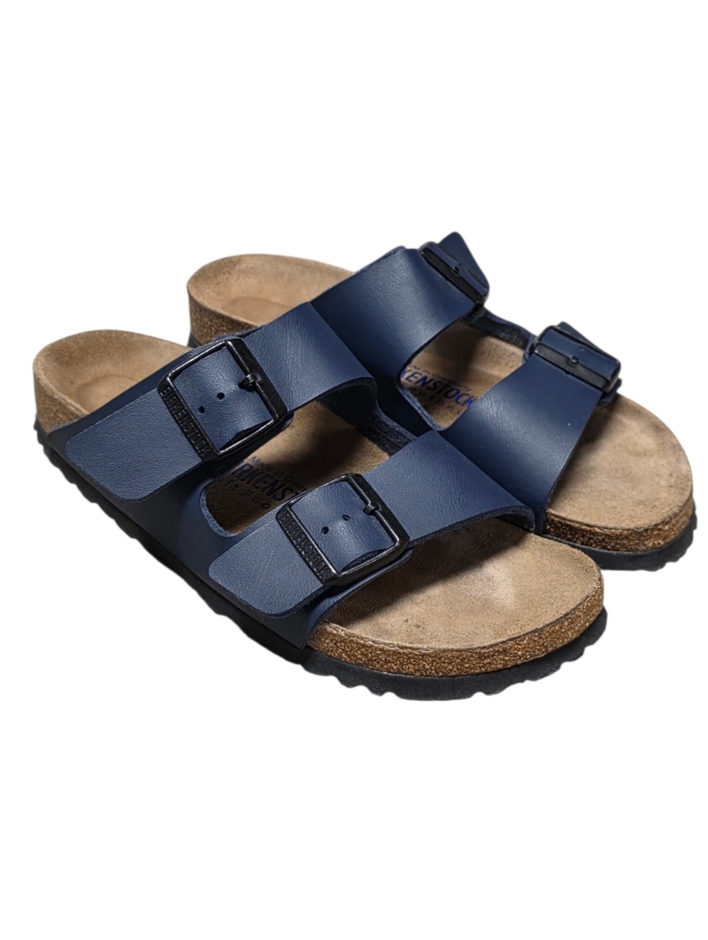 BIRKENSTOCK SOFT FOOTBED SANDALS NAVY BLUE 37/US 6